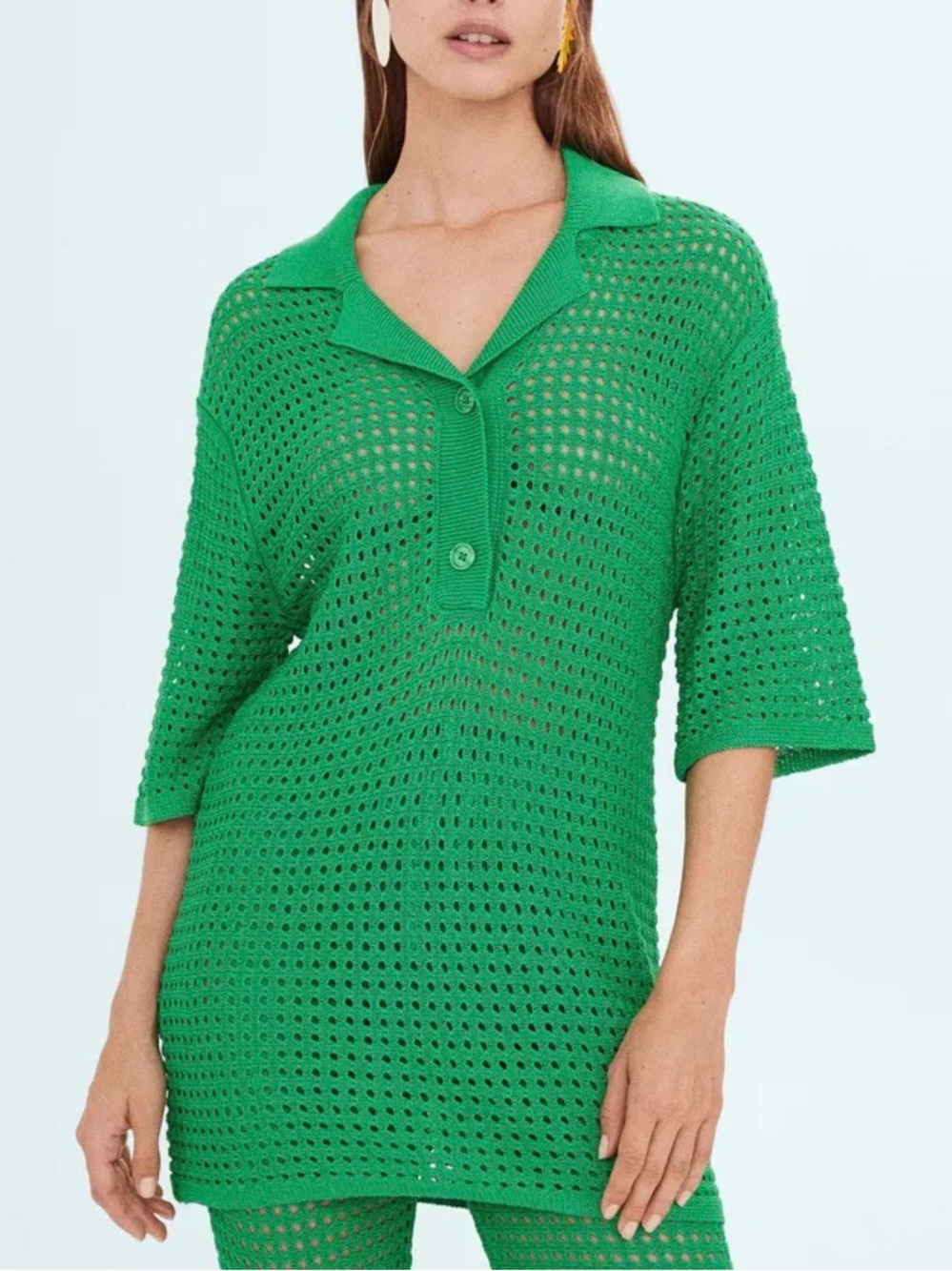 Green Crochet Tunic Simon Miller x Mango